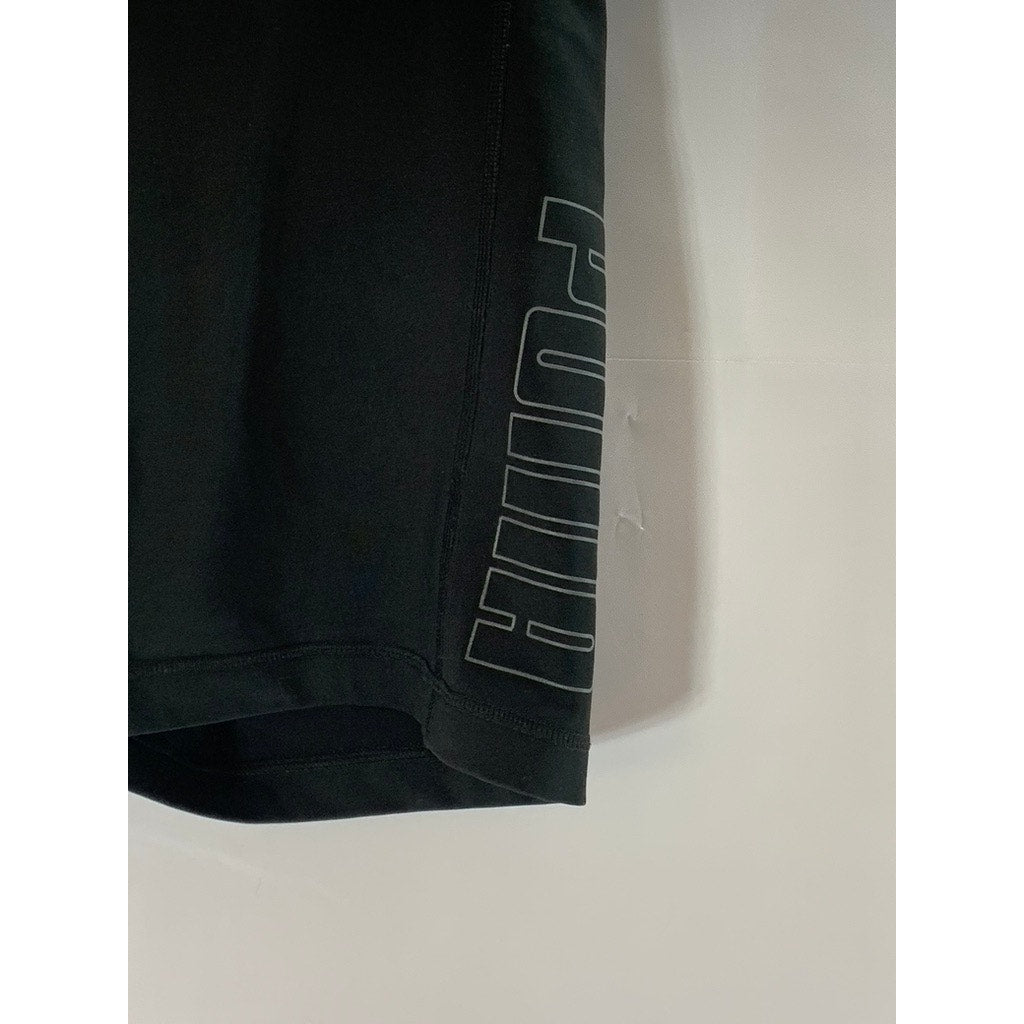 PUMA Women's Black Logo Pull-On 4" Biker Shorts SZ M