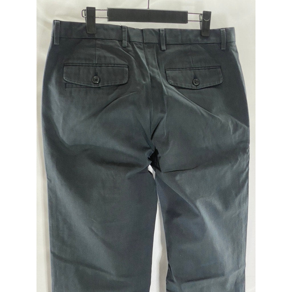 BANANA REPUBLIC Men's Classic Navy Tailored Slim-Fit Cotton Pant SZ 32X34