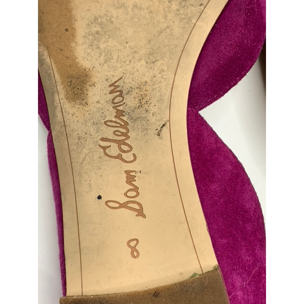 SAM EDELMAN Women's Berry Suede Pointed Toe Rodney D'Orsay Flats SZ 8