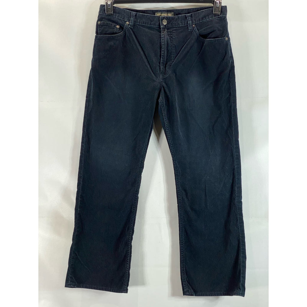 BANANA REPUBLIC Men's Navy Corduroy Straight-Leg Five-Pocket Pant SZ 35X30