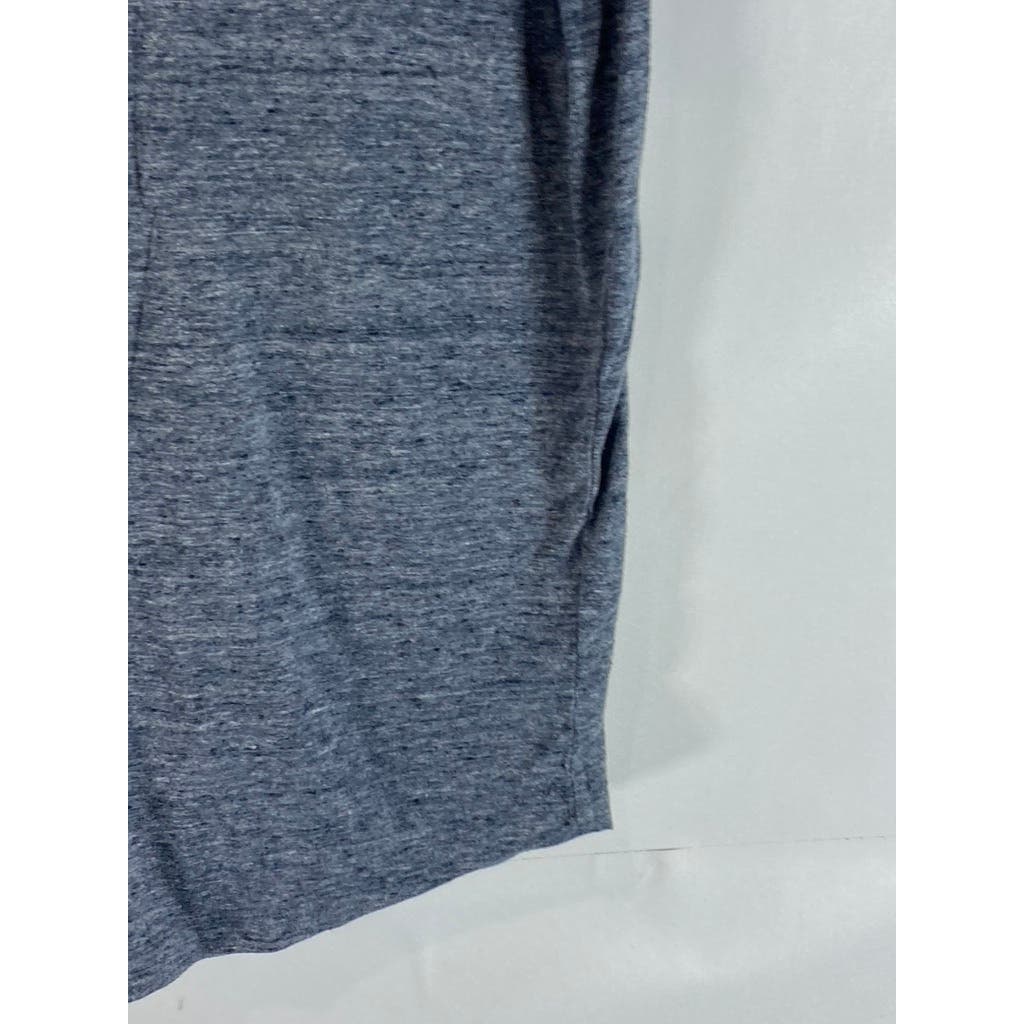 MARINE LAYER Men's Heather Blue Re-Spun Patch Pocket Short Sleeve T-Shirt SZ M