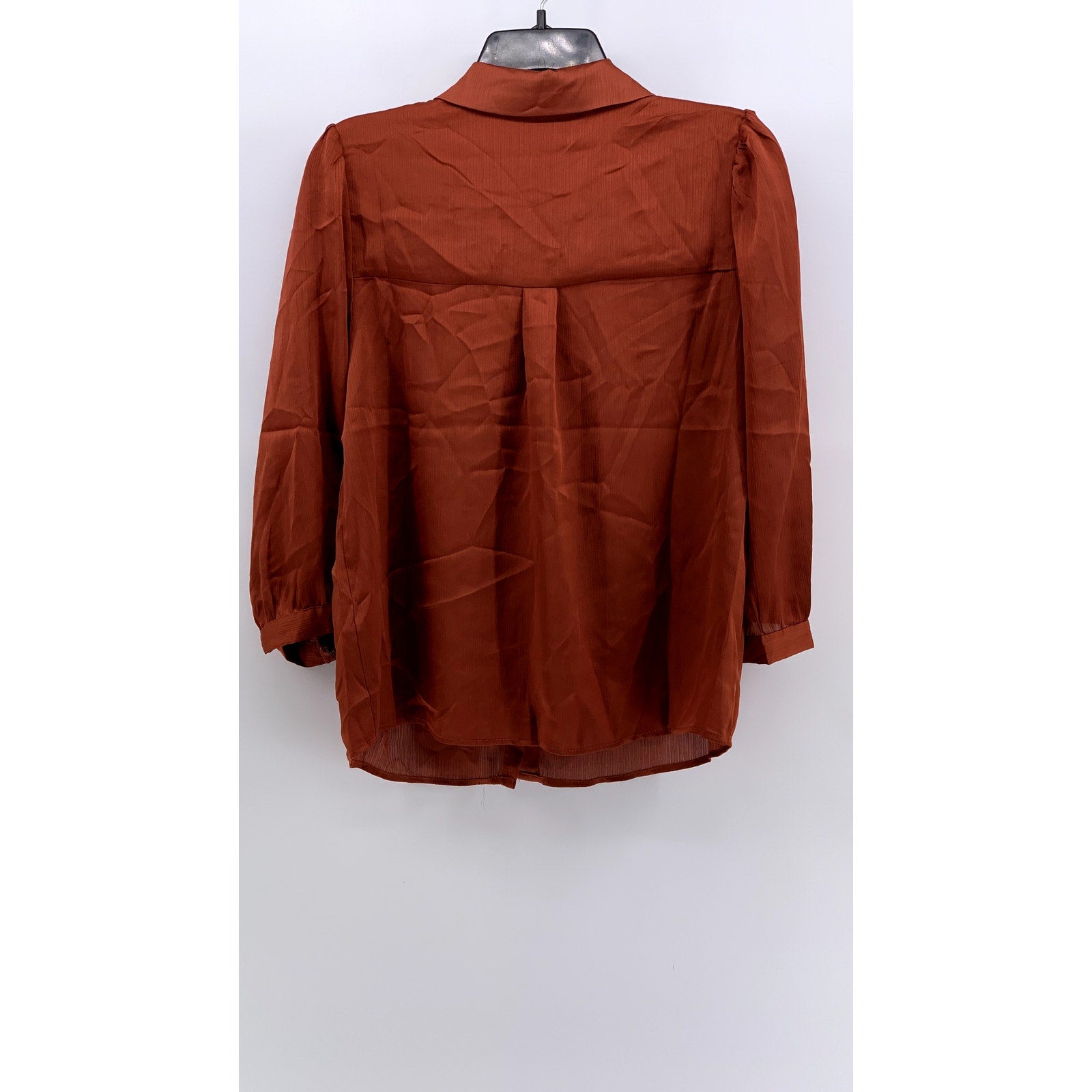 MONTEAU LOS ANGELES Women's Orange Button-Up Top SZ XL