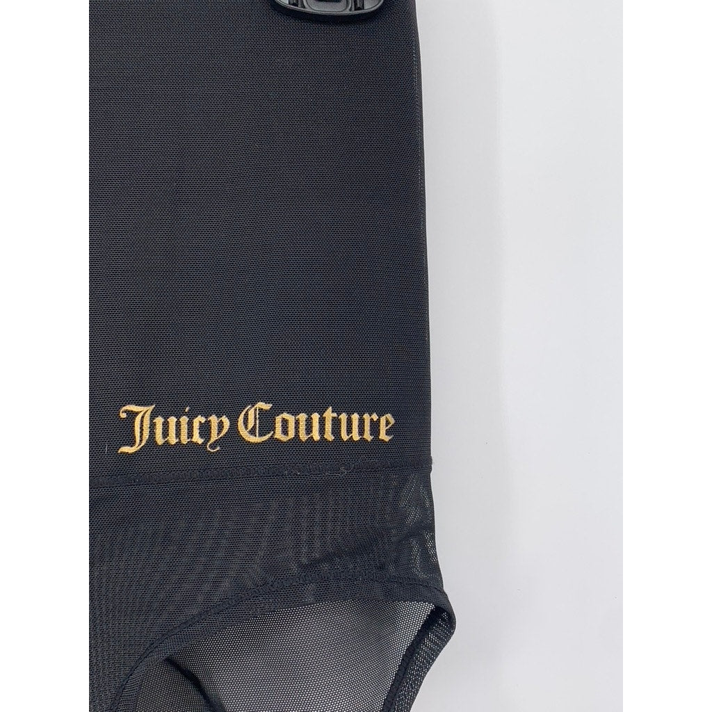 JUICY COUTURE Women's Black Mesh Shaping Briefs SZ M