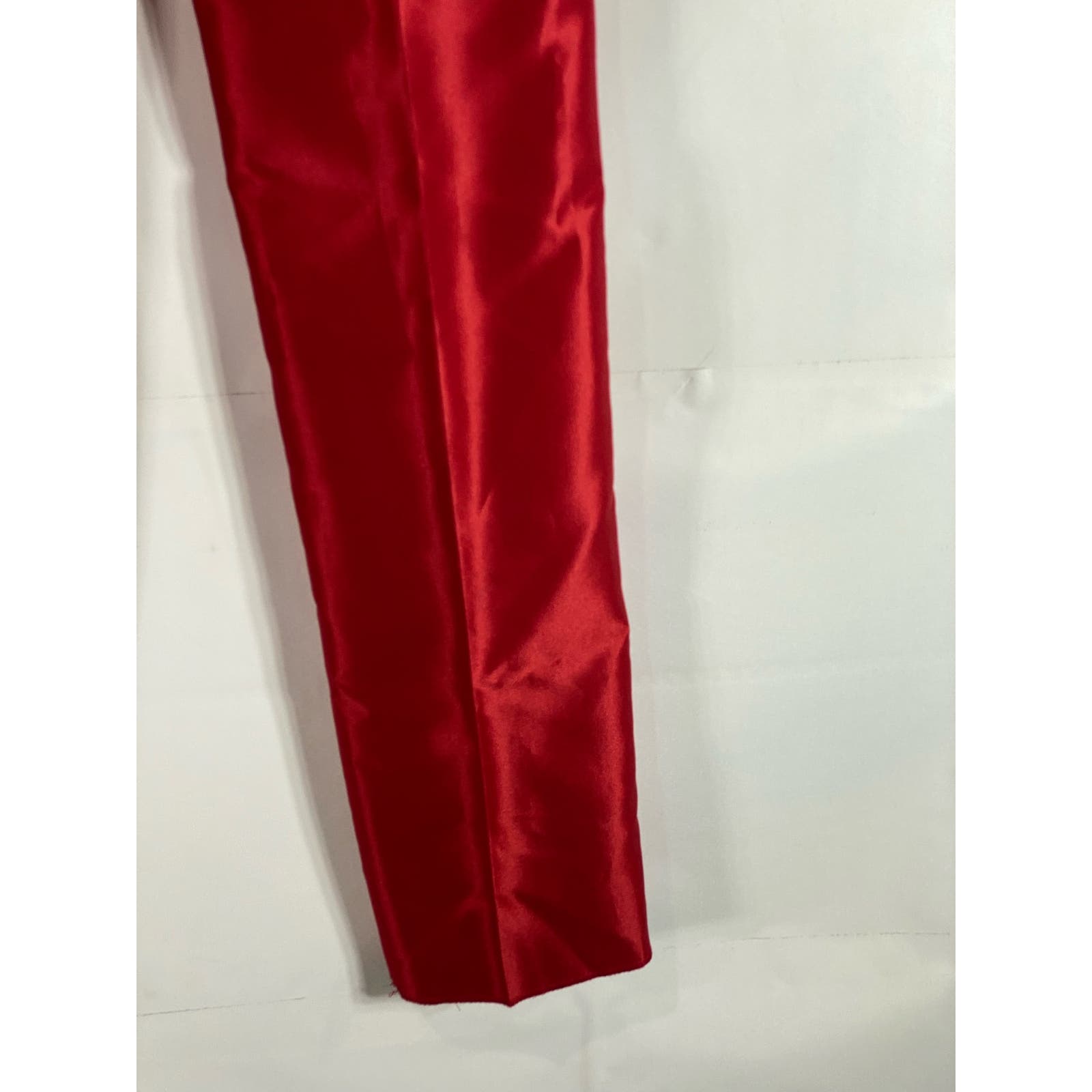FERRECCI Men's Red Satin Short Super 150's Flat Front Suit Pant SZ 28S