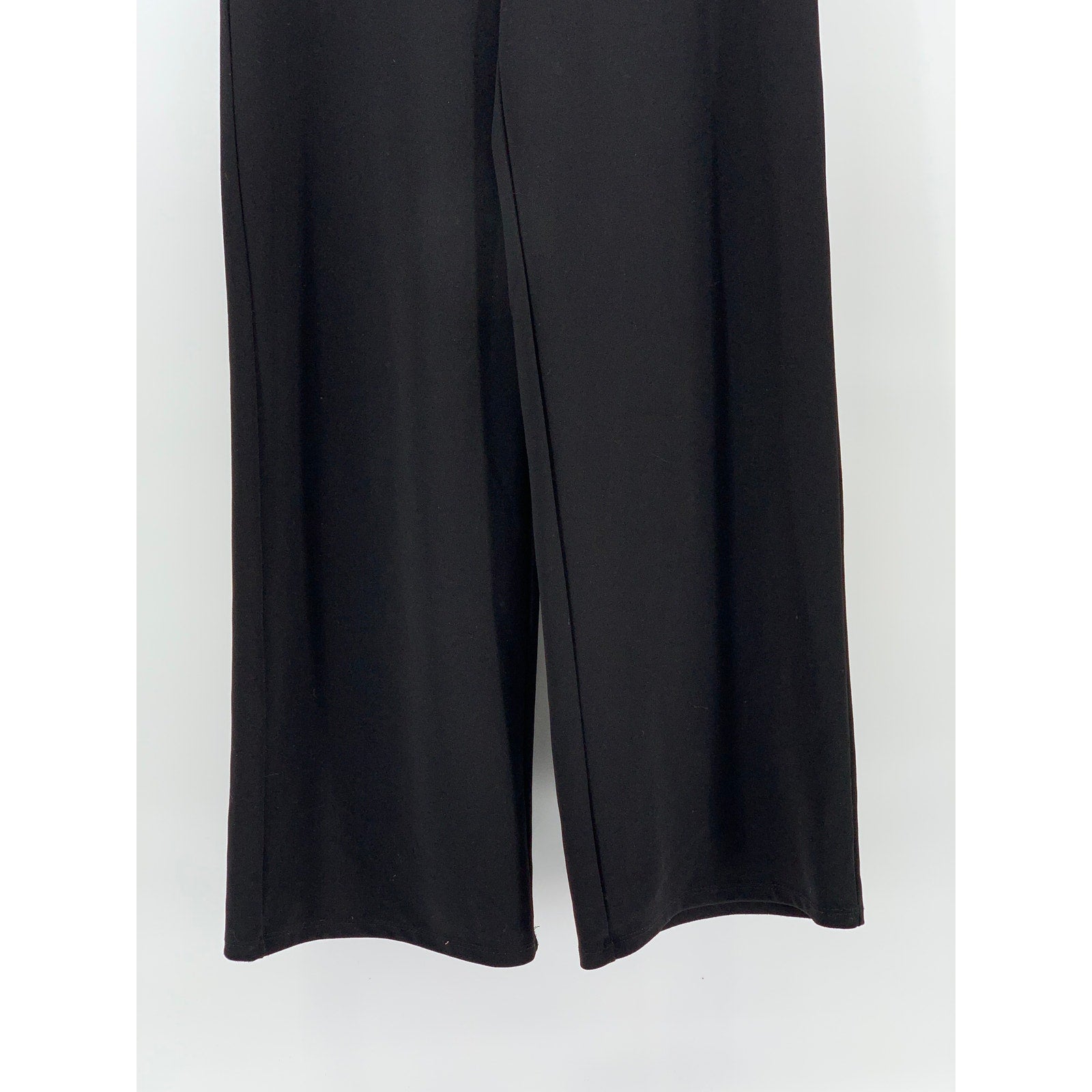 H&M Women's Black Solid Black High-Rise Wide-Leg Pull-On Pants SZ S