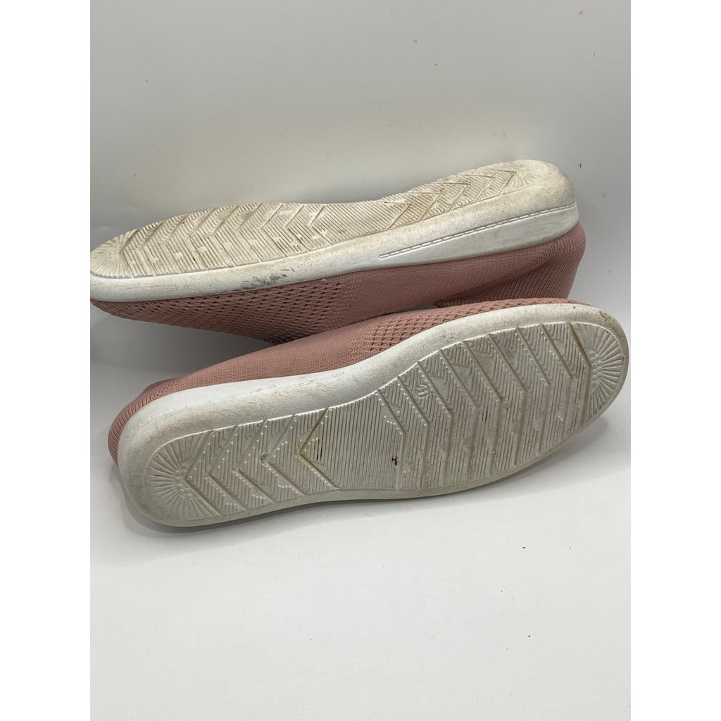 UNBRANDED Women's Salmon Pink Knit Round-Toe Casual Flat Shoes SZ 10