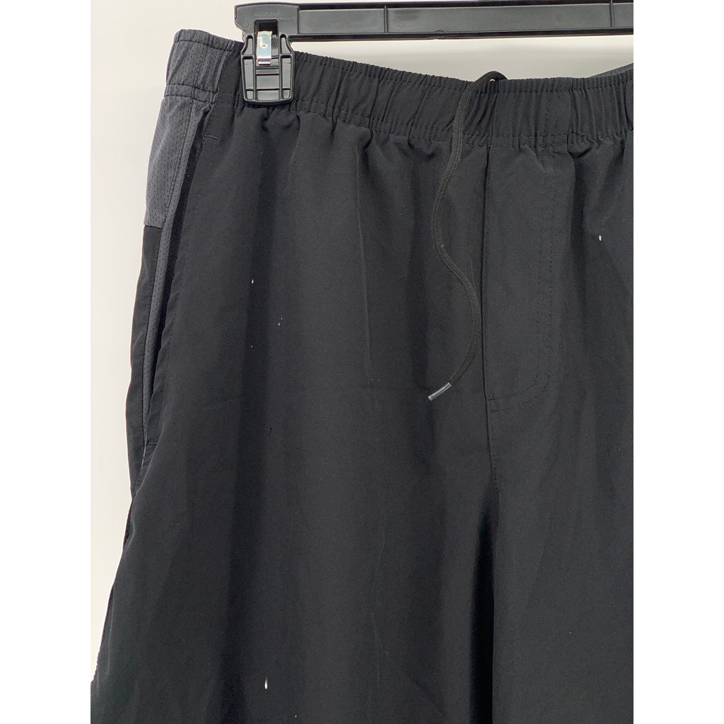 RBX ACTIVE Men's Black-Gray X-Dri Performance Drawstring Shorts SZ L