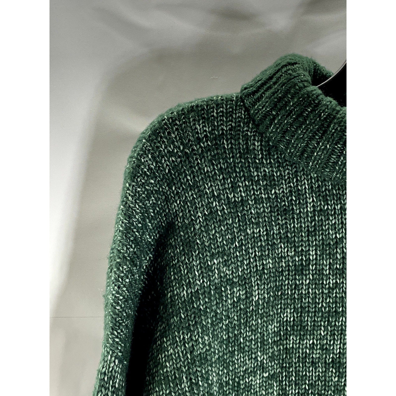 BANANA REPUBLIC Women's Dark Green Knit Mock-Neck Oversized Pullover Sweater SZS