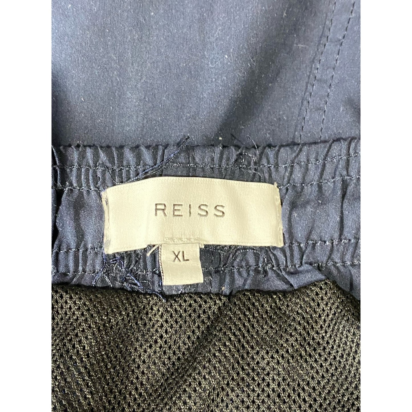 REISS Men's Navy Sonar Drawstring Pull-On Swim Trunks SZ XL