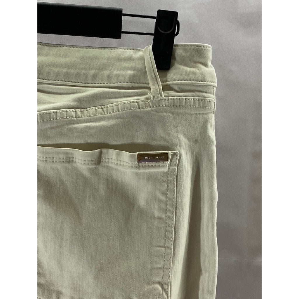 WHITE HOUSE BLACK MARKET Women's White High-Rise The Skinny Cropped Jean SZ 8