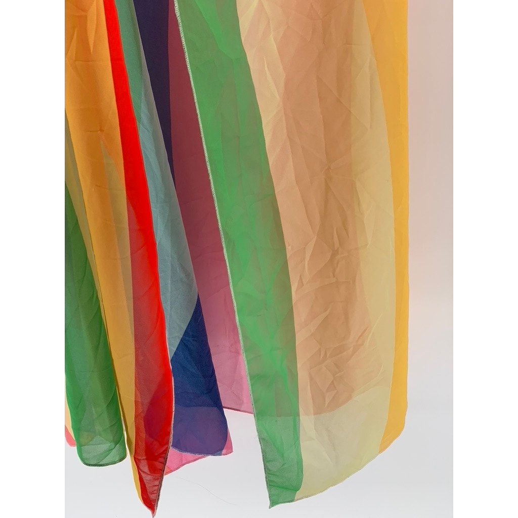 HIBLUCO Women's Multicolor Sheer Kimono SZ OS