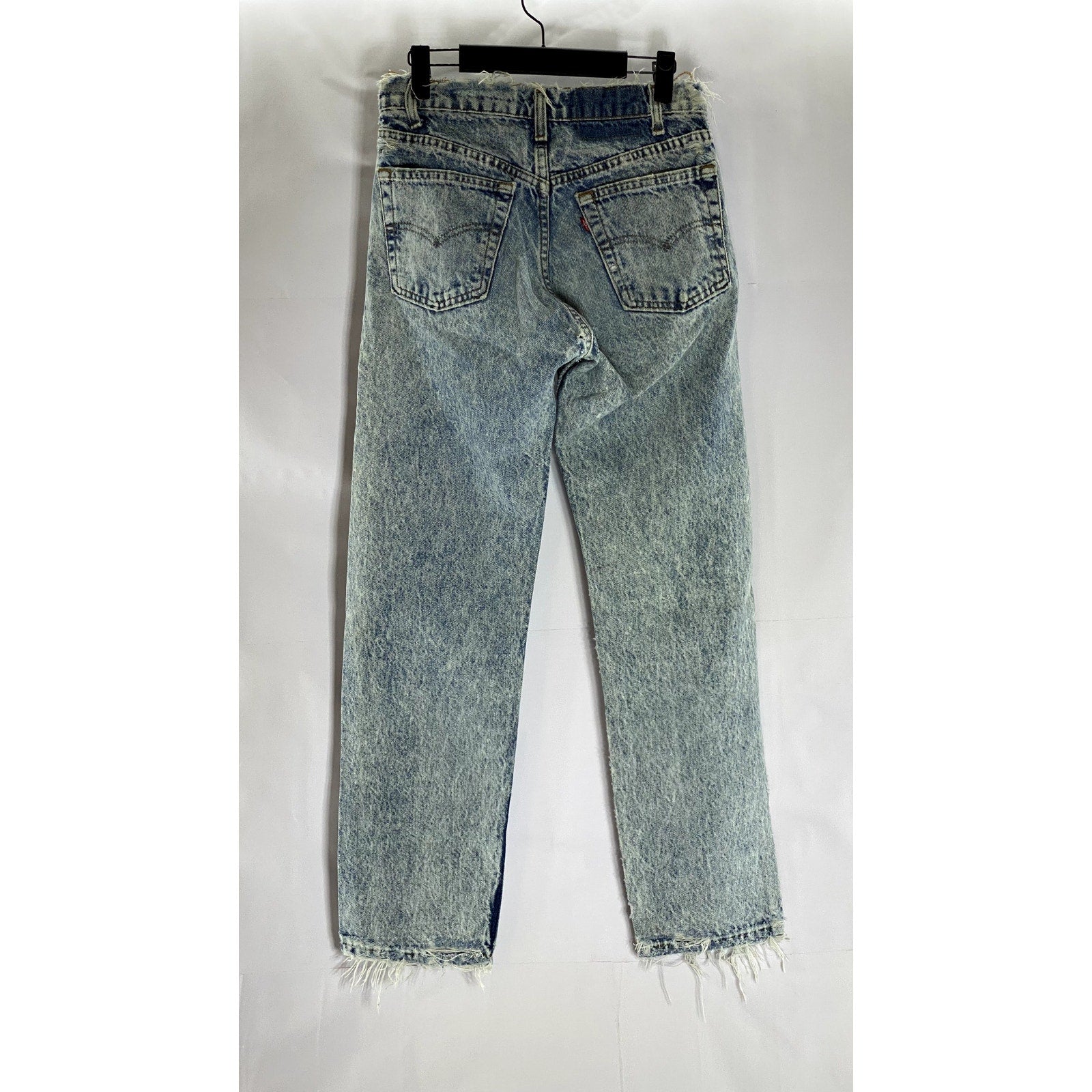 LEVI'S Men's Light Wash Distressed Denim Straight-Leg Five-Pocket Jean SZ 30X30