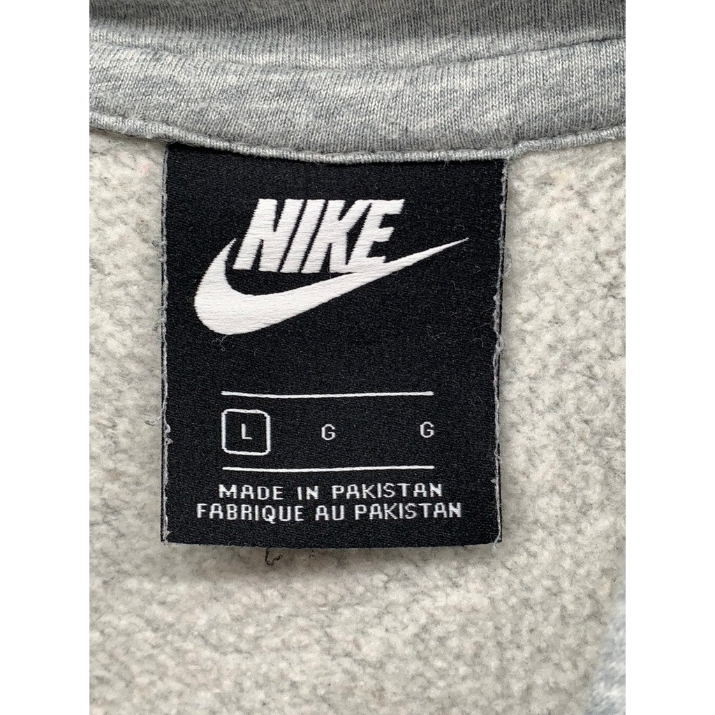 NIKE Men's Light Gray Regular-Fit Pullover Active Club Fleece Hoodie SZ L