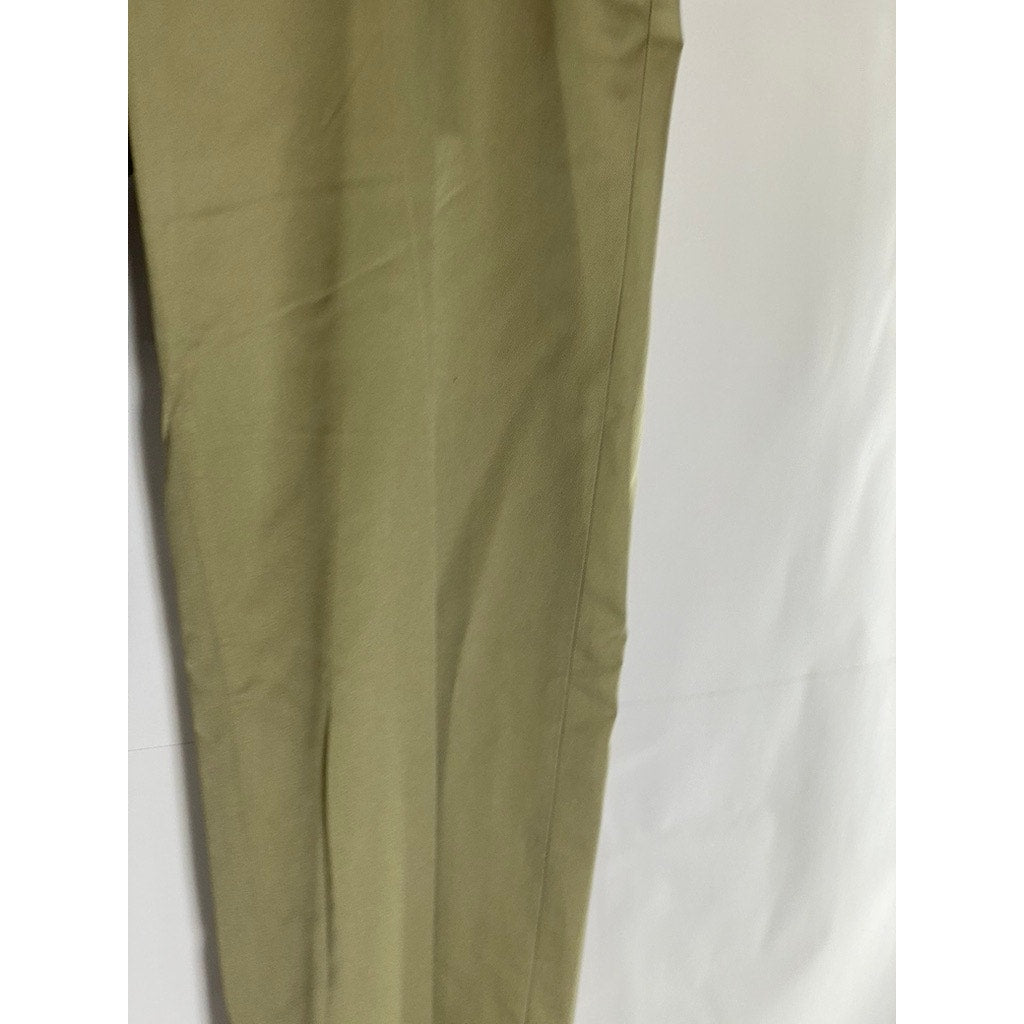 BANANA REPUBLIC Men Tan Graham Cracker Tailored Slim-Fit Non-Iron Pant SZ 33X32