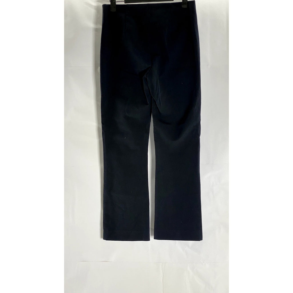 VINCE. Women's Black Solid Side-Zip Cropped Flare Pant SZ M