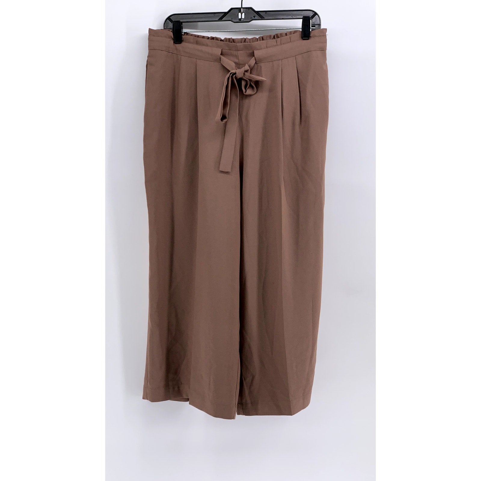 DR2 By Daniel Rainn Women's Brown Relaxed Fit Wide Leg Cropped Pant SZ L