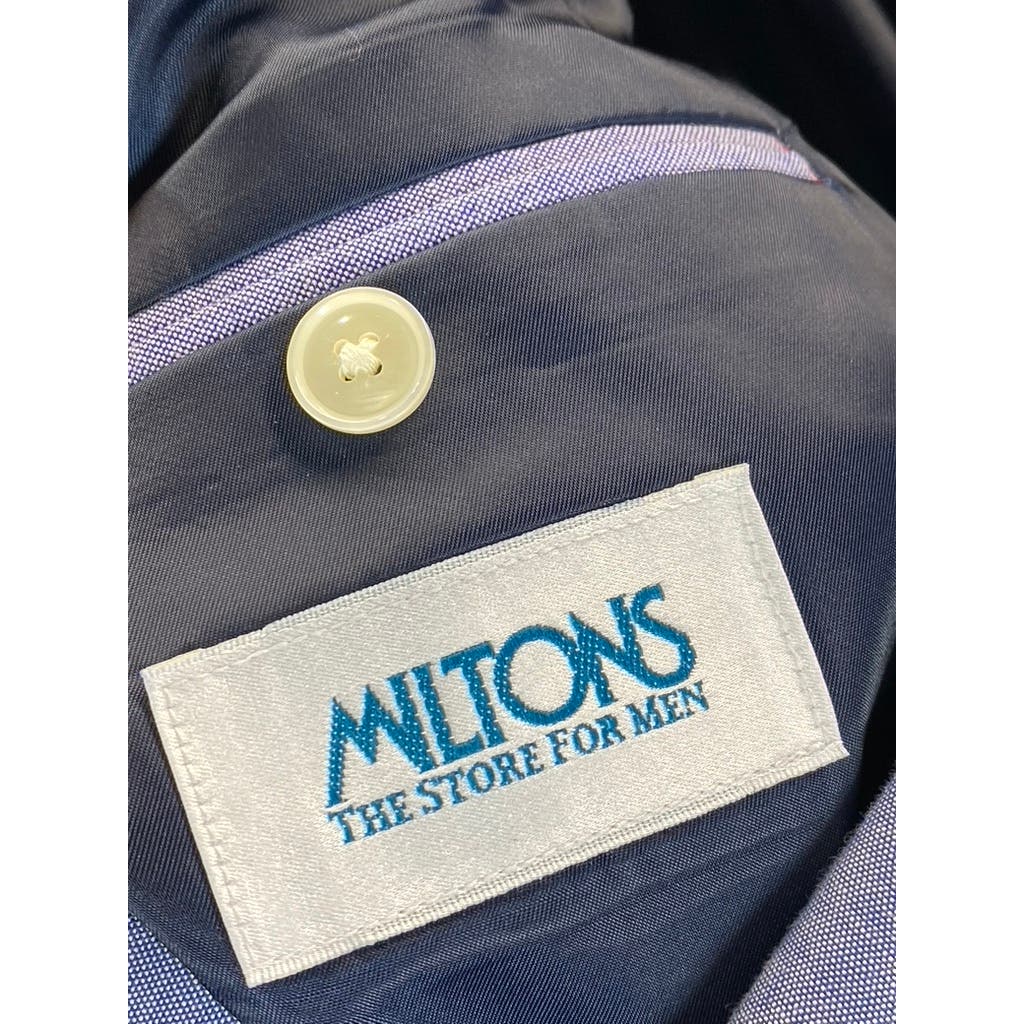 TOMMY HILFIGER Men's Blue Chambray Two-Button Blazer SZ 38R