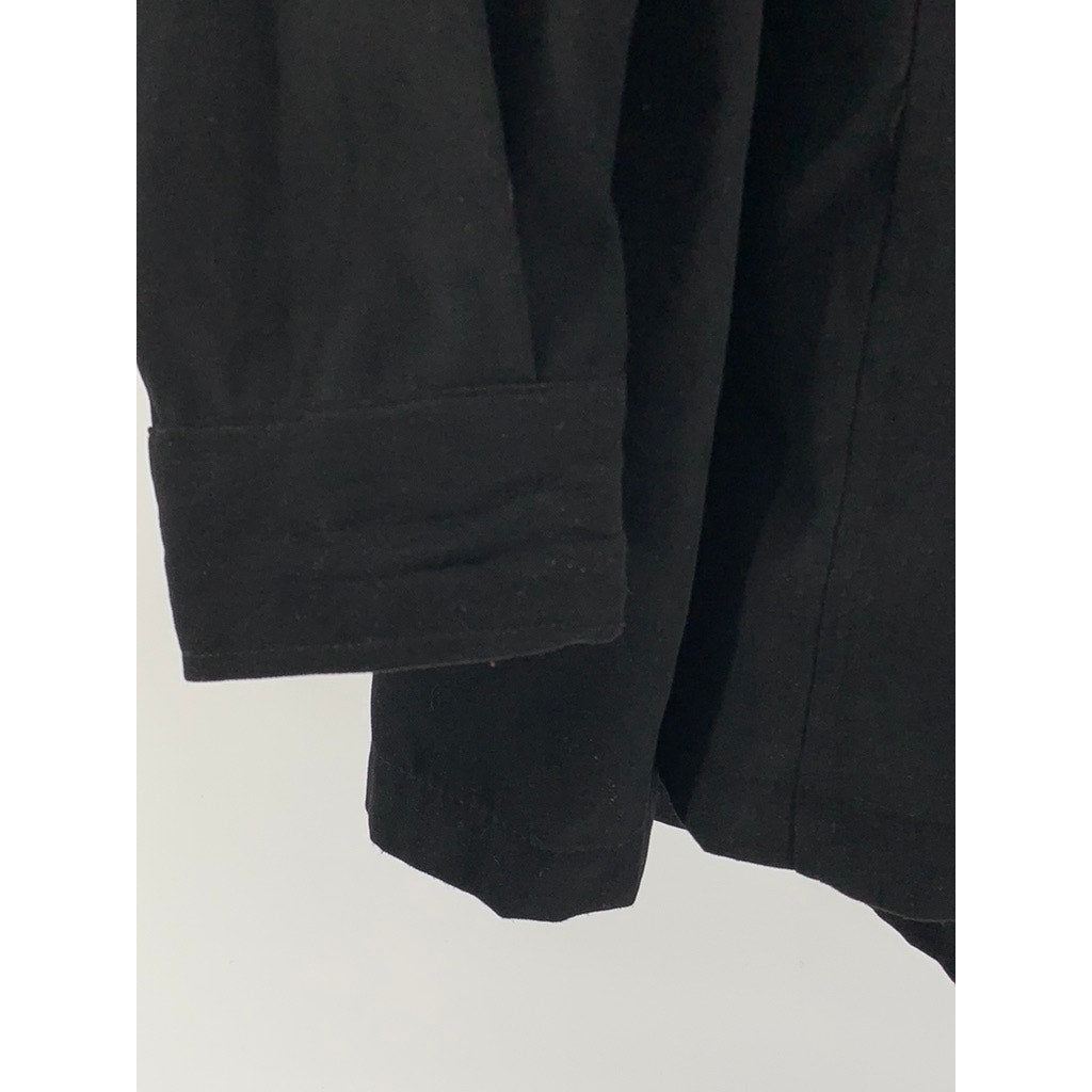 CHEROKEE Women's Black Plus Button-Up Long Sleeve Top SZ 2X