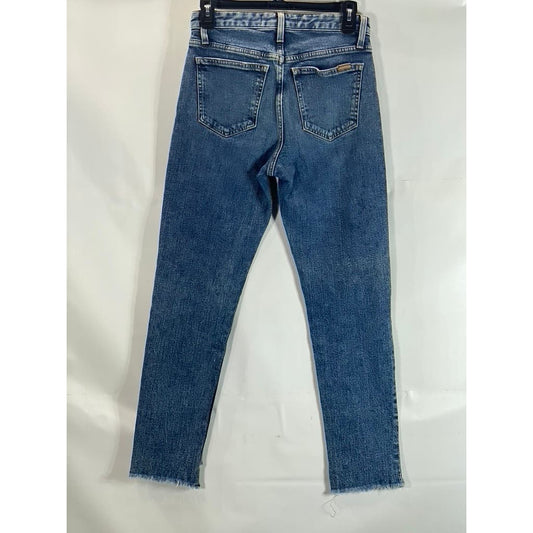 JOE'S Women's Waverly The Smith High-Rise Straight Raw-Hem Ankle Jeans SZ 25