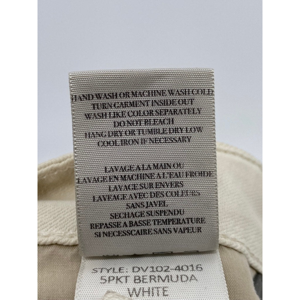 VINCE. Women's White Denim Five-Pocket Bermuda Shorts SZ 24