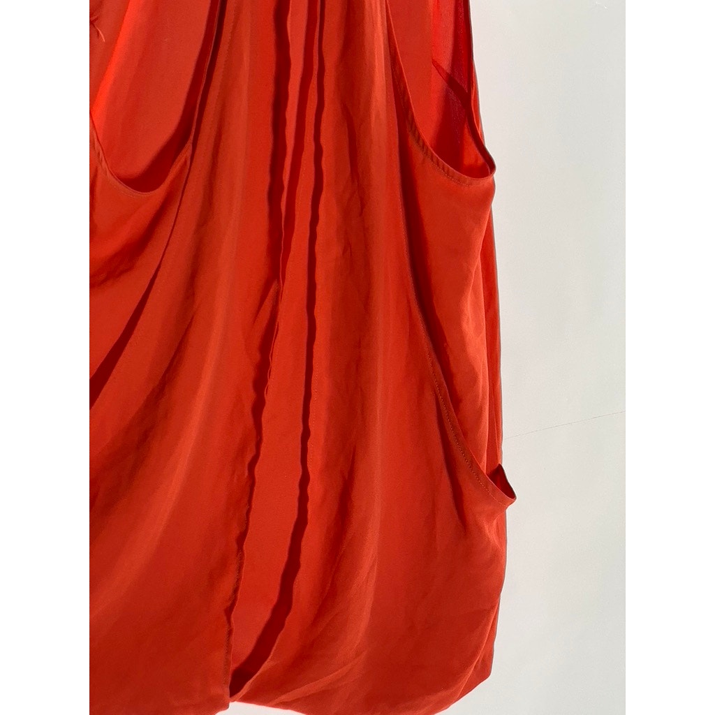 BB DAKOTA Women’s Orange Back Keyhole Layered Crewneck Tank Top SZ M