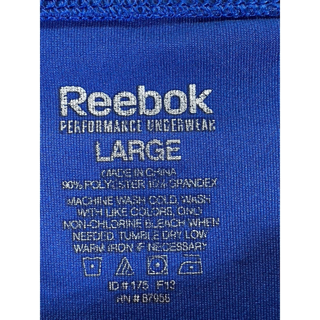 REEBOK Men's Blue Crewneck Performance Short Sleeve Athletic T-Shirt SZ L