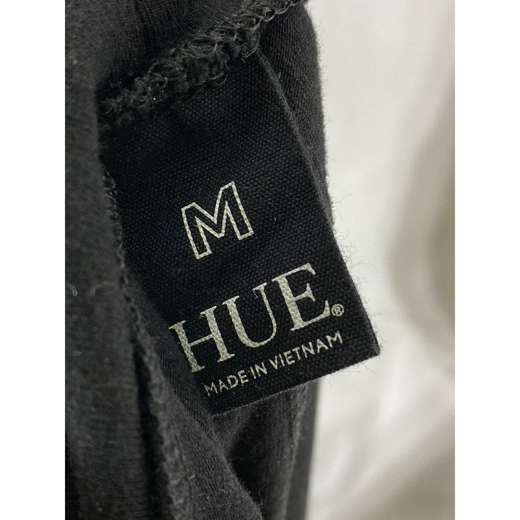 HUE Women's Black High-Rise Biker Shorts SZ M