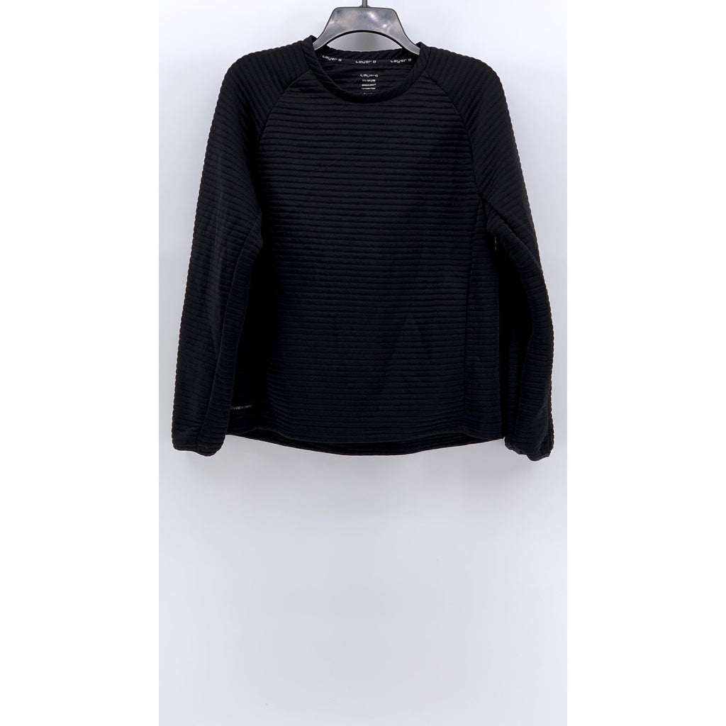 LAYER8 Women's Black Ribbed Crewneck Long Sleeve Sweatshirt SZ XXL