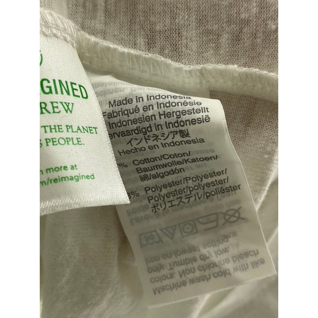 J. CREW Women's White Solid Crewneck Tie-Back Tank Top SZ L