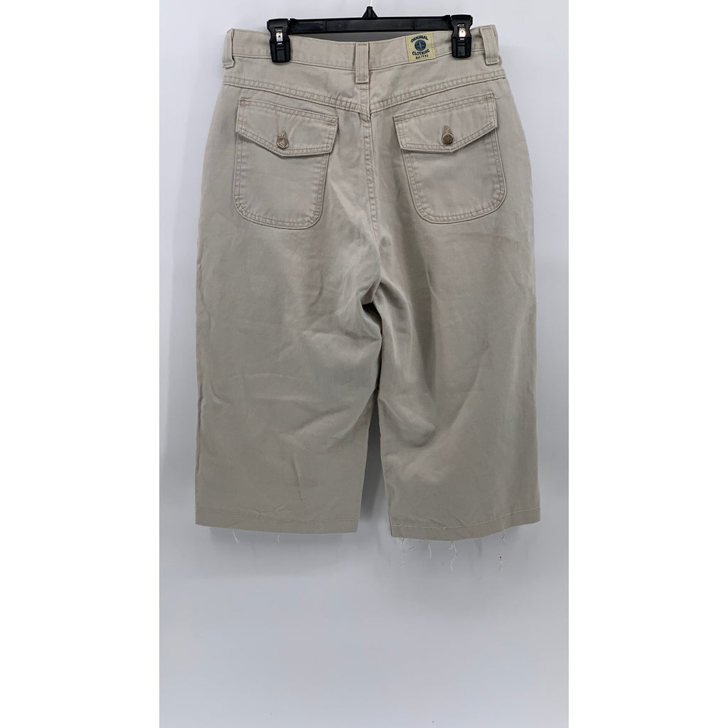 ORIGINAL CLOTHING Men's Beige Solid Regular-Fit Straight Leg Shorts SZ 31