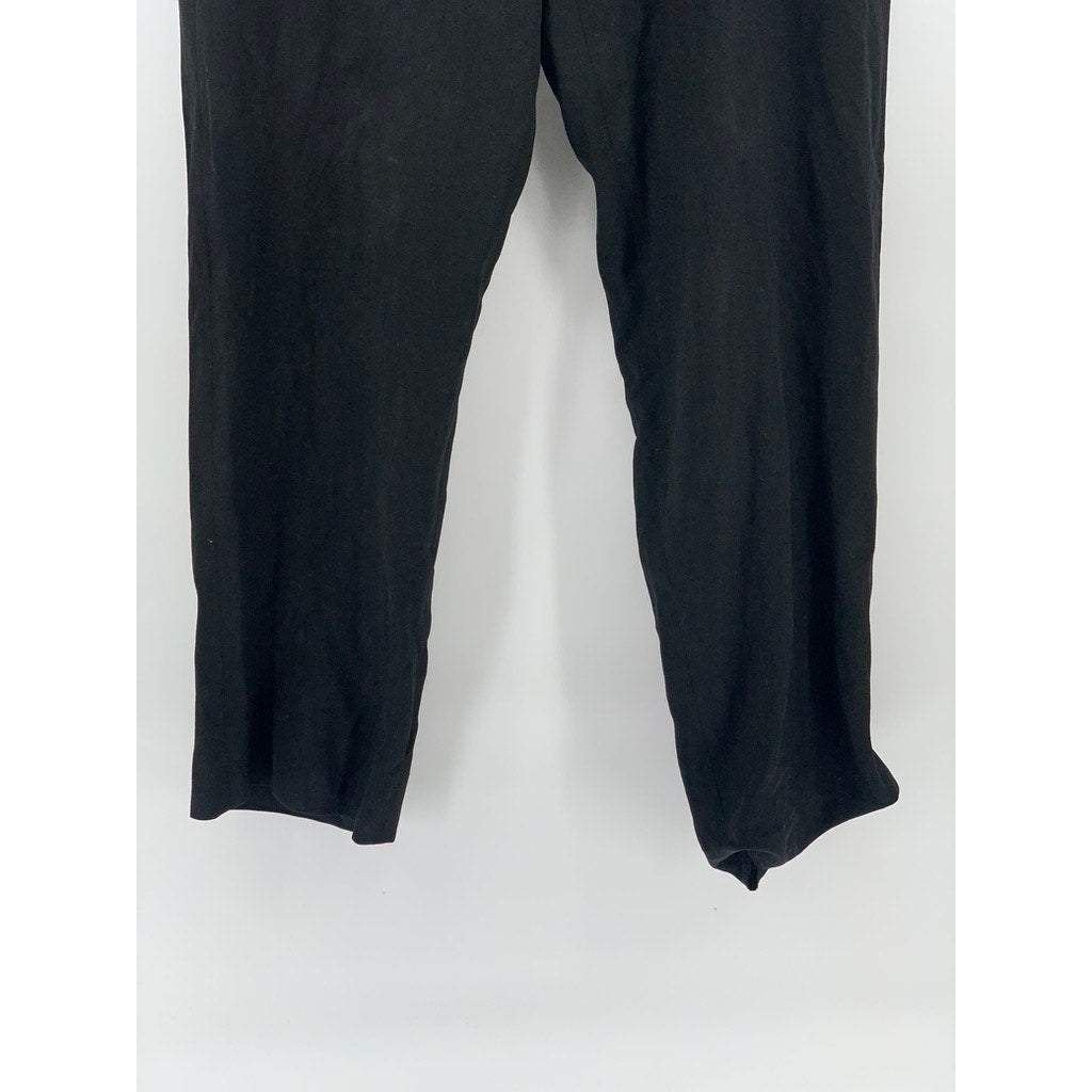 BANANA REPUBLIC Men's Black Solid Modern-Fit Wool Straight-Leg Pants SZ 33X32