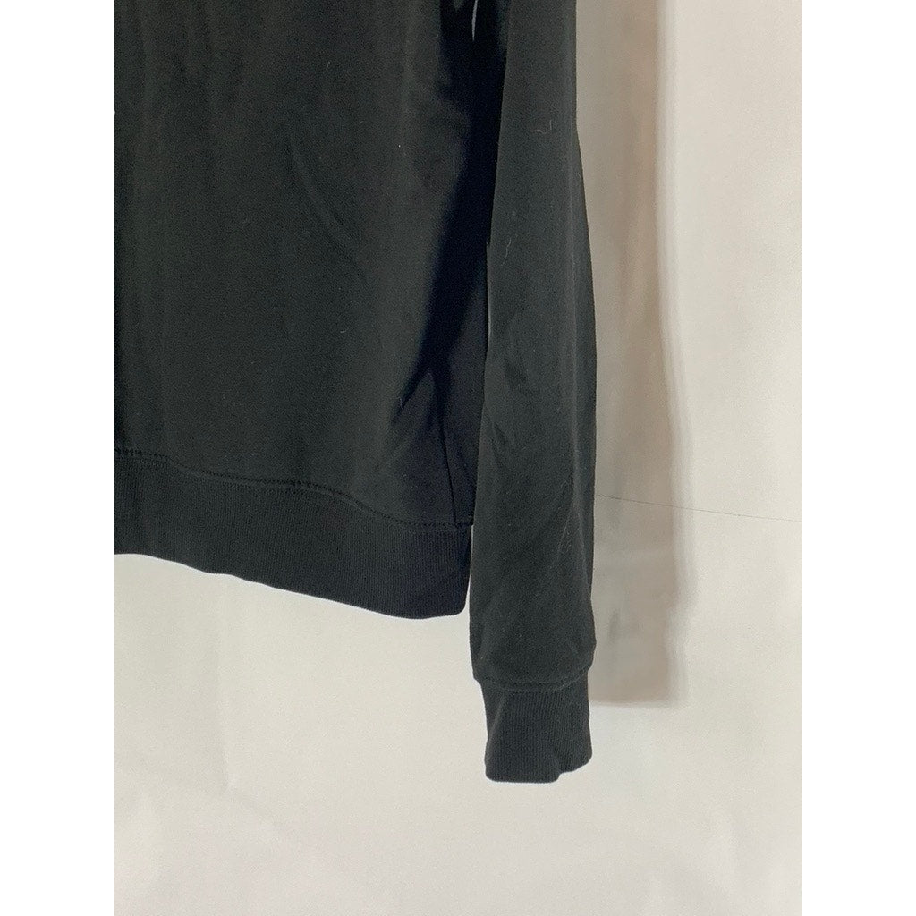 DIVIDED By H&M Women's Black Solid Casual Zip-Up Hooded Sweater SZ S