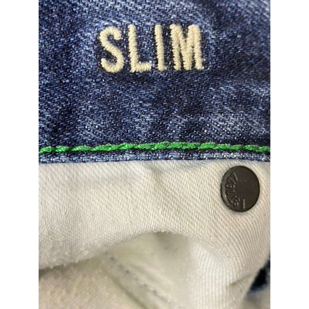 AMERICAN EAGLE OUTFITTERS Men's Medium Blue Faded Slim-Fit Denim Jeans SZ 30X30
