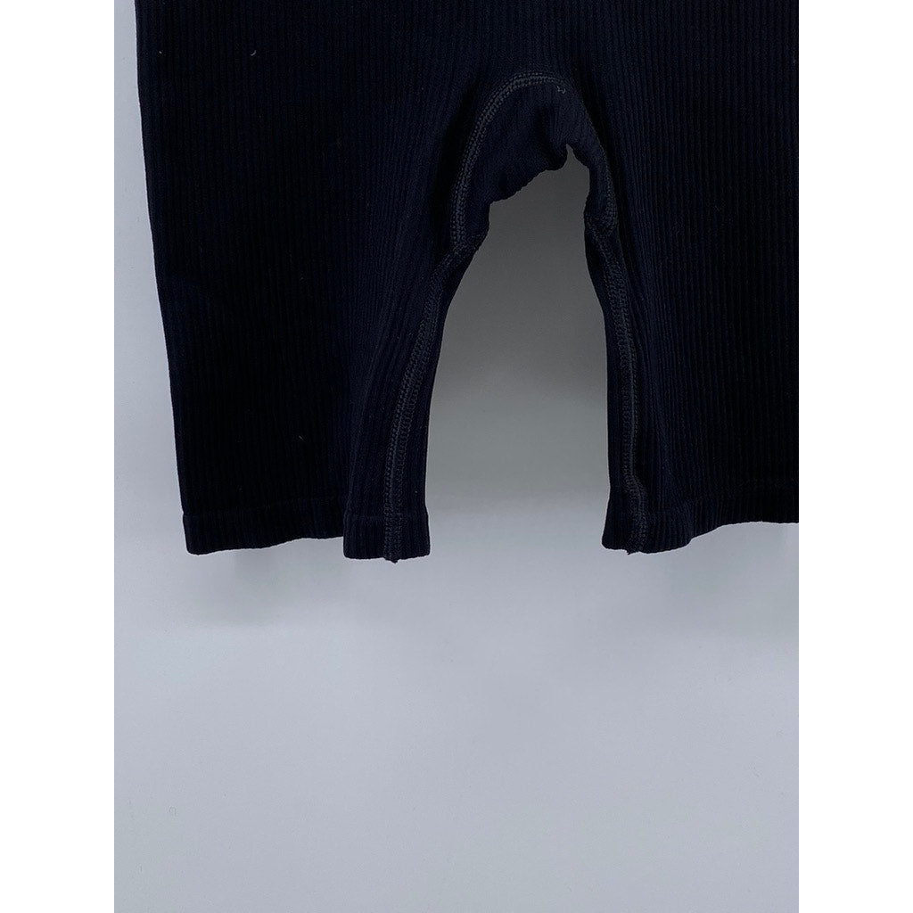 H&M Women's Black Seamless Shaping Ribbed Biker Shorts SZ XS