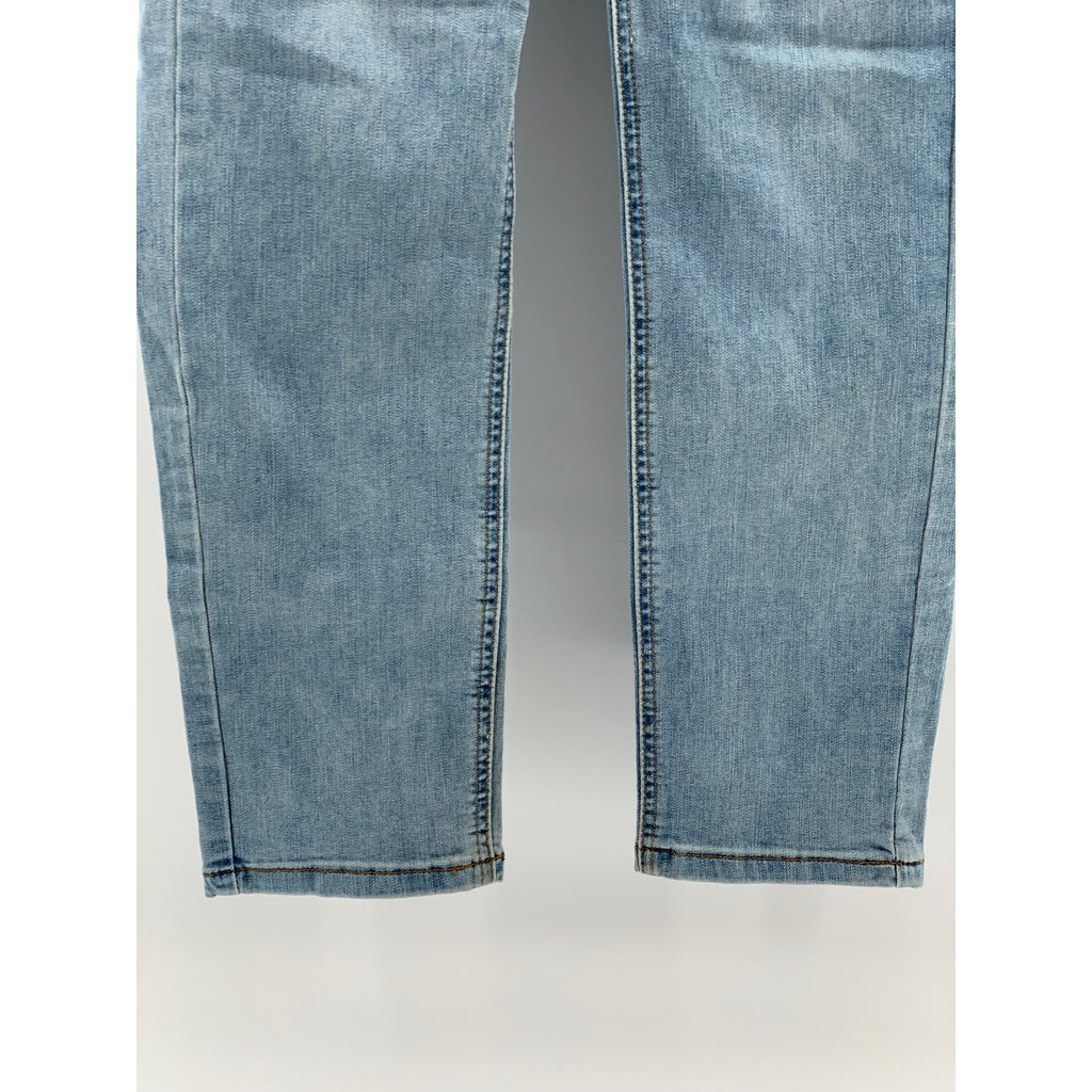 UNBRANDED Women's Light Blue Denim High-Rise Skinny Regular Fit Jeans SZ 26(S)