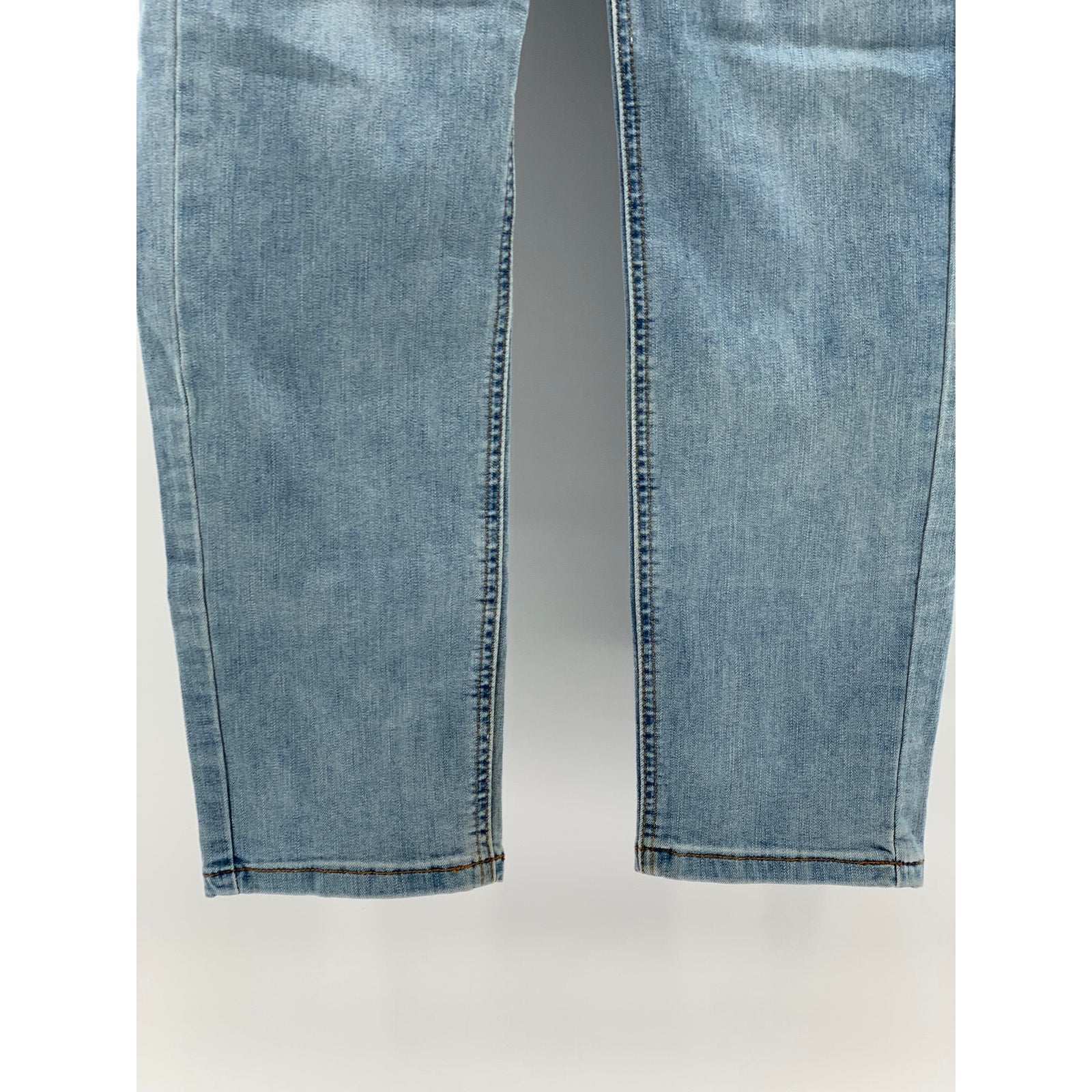 UNBRANDED Women's Light Blue Denim High-Rise Skinny Regular Fit Jeans SZ 26(S)