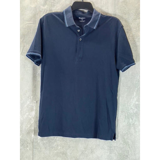 BONOBOS Men's Navy Superfine Slim-Fit Pique Short Sleeve Polo Shirt SZ M