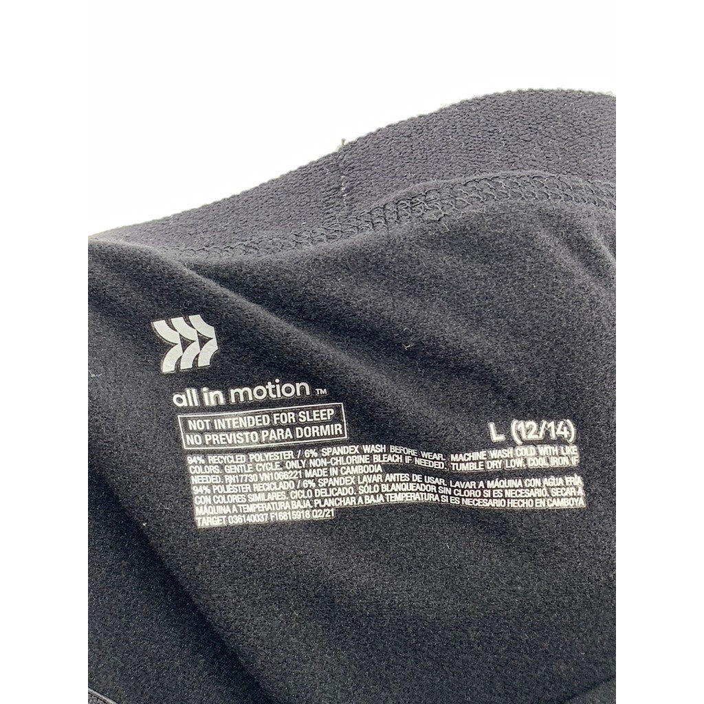 ALL IN MOTION Women's Black Solid Underlayer Leggings SZ L