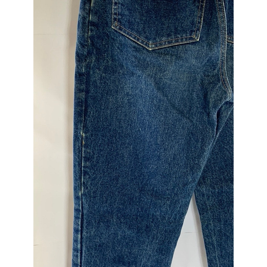 TROUSERS UP Women's Vintage Dark Blue Denim Zipper-Hem Slim-Leg Jean SZ 5/6