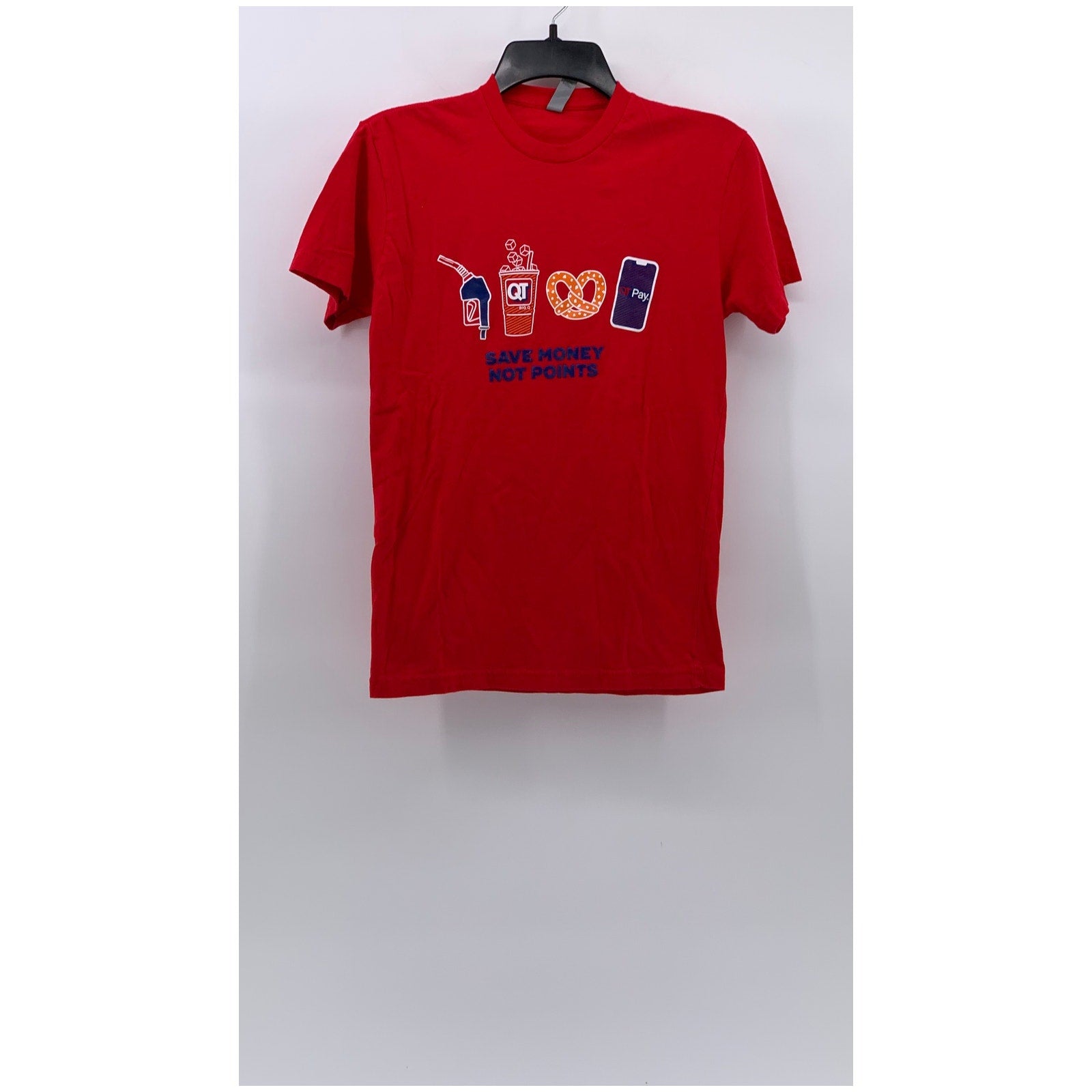 NEXT LEVEL APPARAEL Men's Red QuickTrip Treats Graphic Crewneck T-Shirt SZ XS