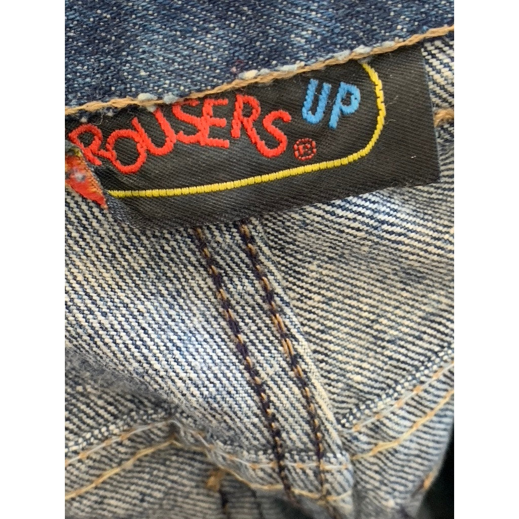 TROUSERS UP Women's Vintage Dark Blue Denim Zipper-Hem Slim-Leg Jean SZ 5/6