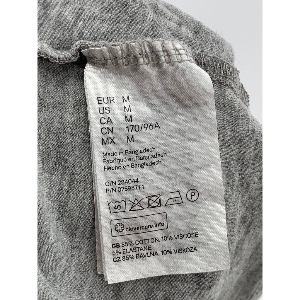 DIVIDED By H&M Women's Gray Straight-Neck Spaghetti Strap Cropped Tank Top SZ M