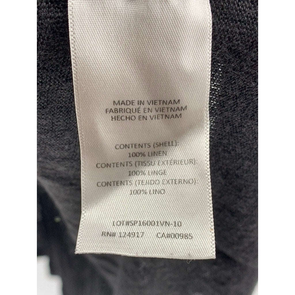 ONIA Men's Black Solid Linen Lightweight Crewneck Short Sleeve T-Shirt SZ XL