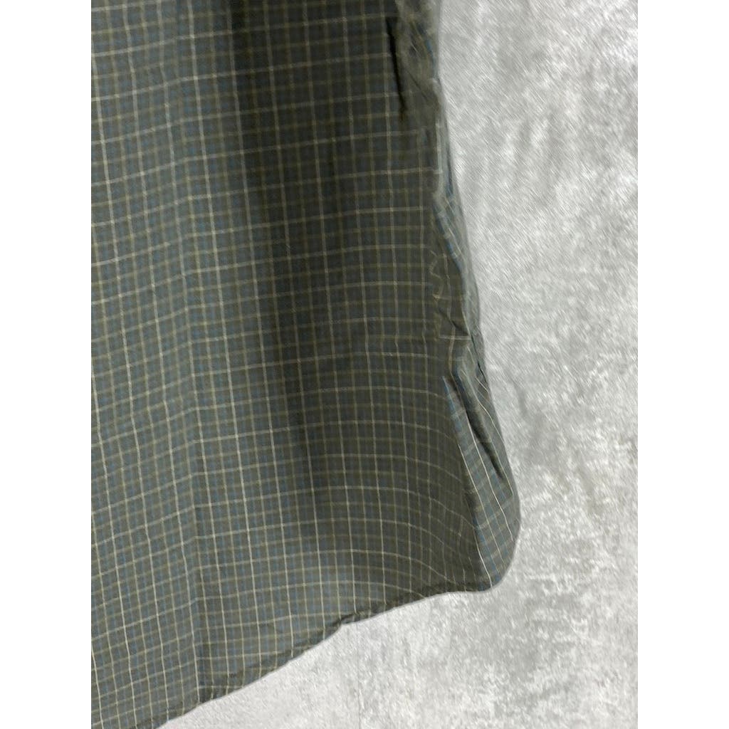 BROOKS BROTHERS Men's Olive Green Button-Up Short Sleeve Shirt SZ M