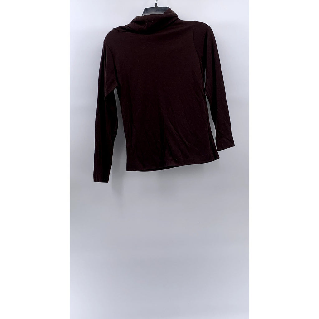 YSL, YVES SAINT LAURENT Women's Brown Pullover Long Sleeve Turtleneck Top SZ M