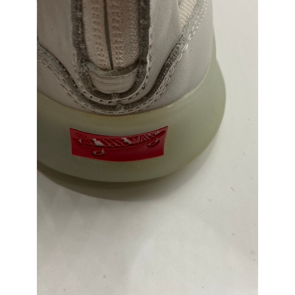 VANS Men's White Vault Skoot LX Pull-On Round Toe Sock Shoes SZ 7.5