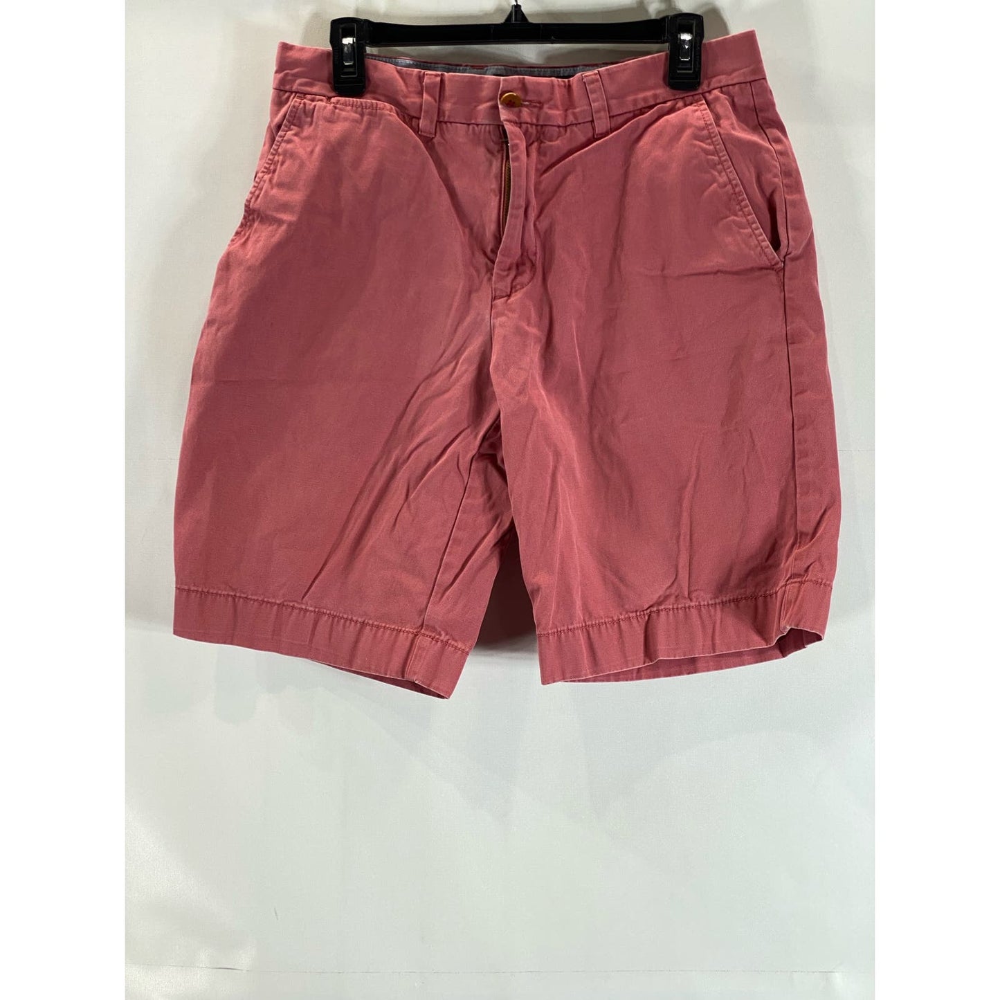 TOMMY HILFIGER Men's Red Cotton Classic-Fit Four-Pocket Chino Shorts SZ 32