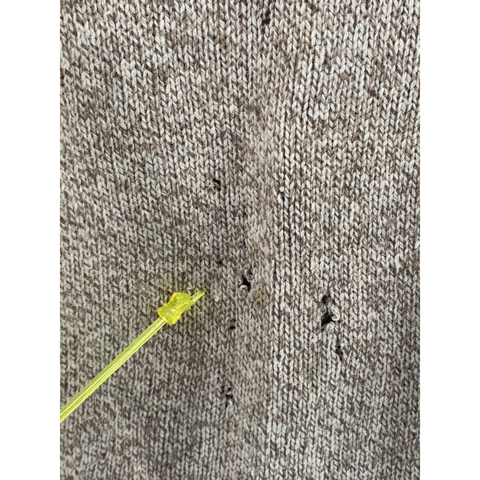 LANDS END Men's Vintage Tan Wool Crewneck Fisherman Knit 90's Sweater SZ M