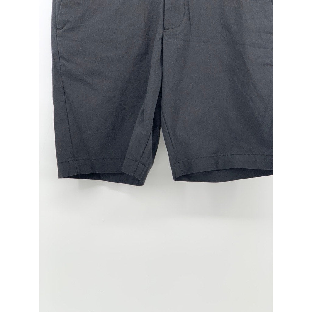 GOODFELLOW & CO Men's Black Linen 9" Flat Front Tech Casual Shorts SZ 28