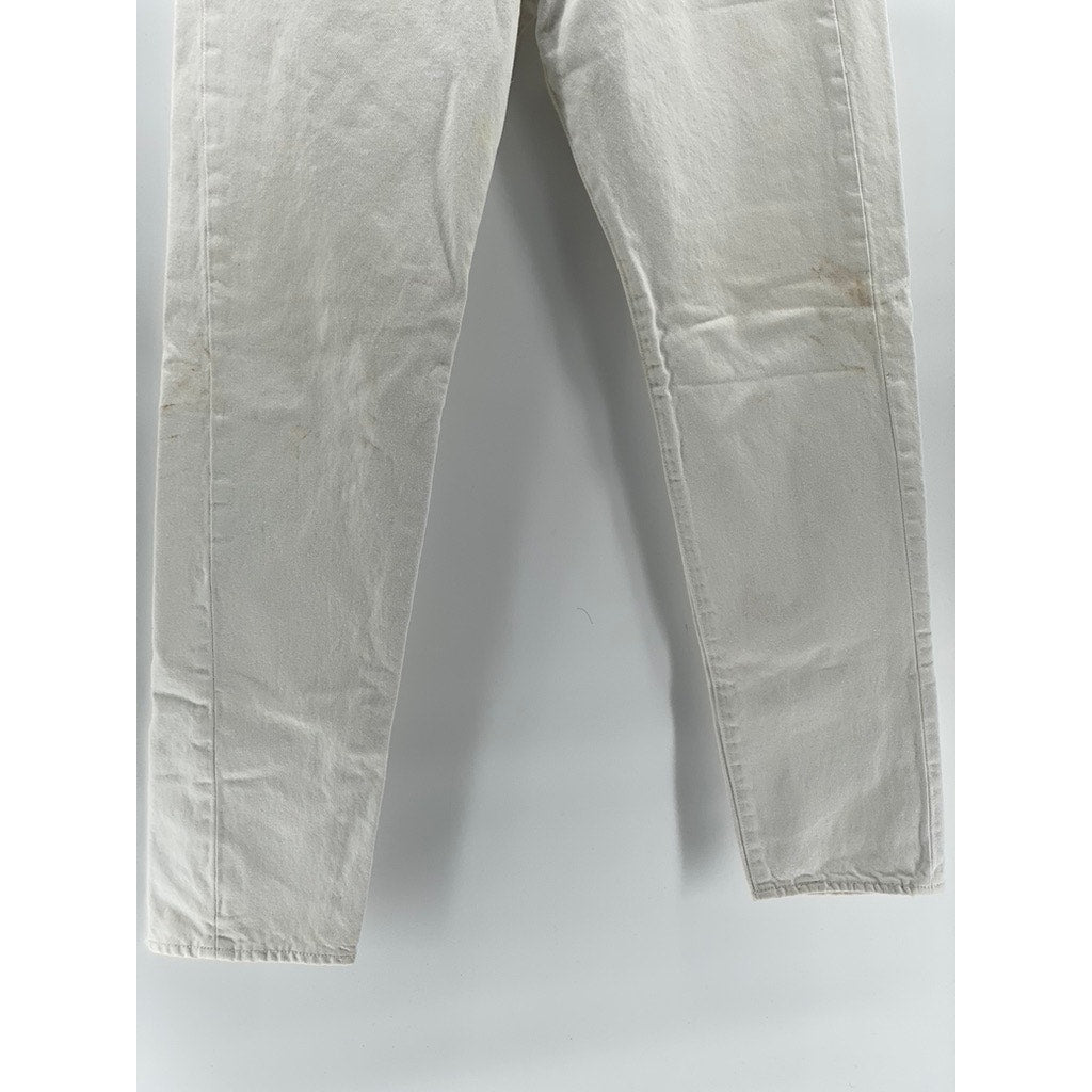 LEVI'S Men's White 501 CT Button-Fly Denim Five-Pocket Jeans SZ 32X34